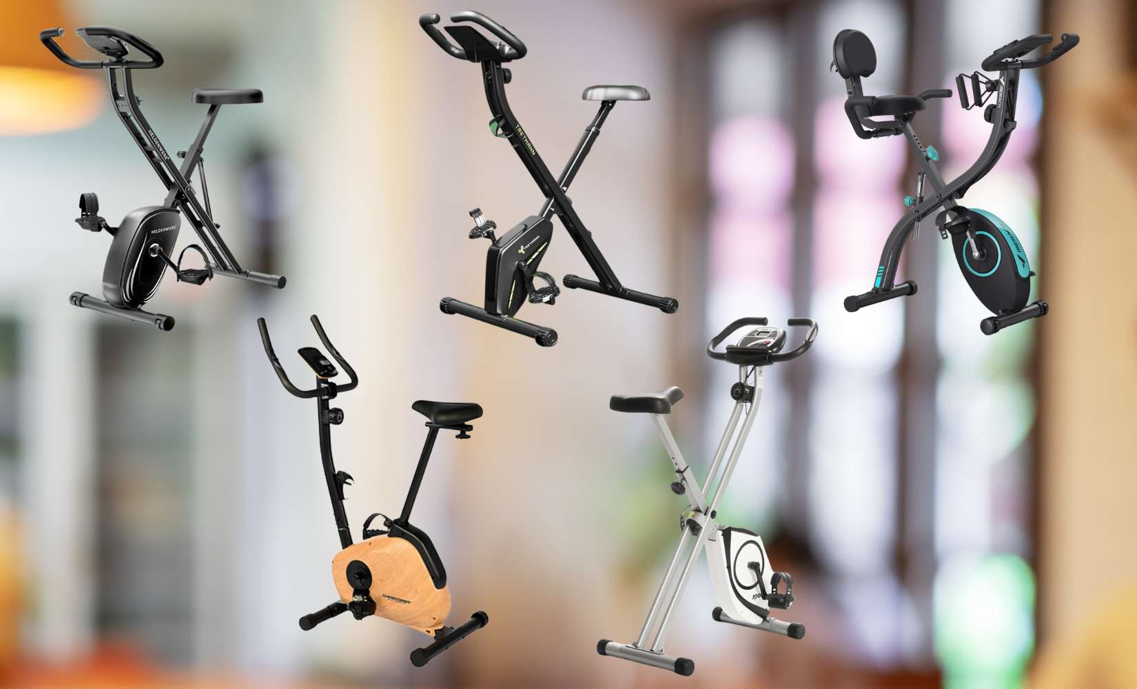 Die fünf getesteten Heimtrainer im Vergleich